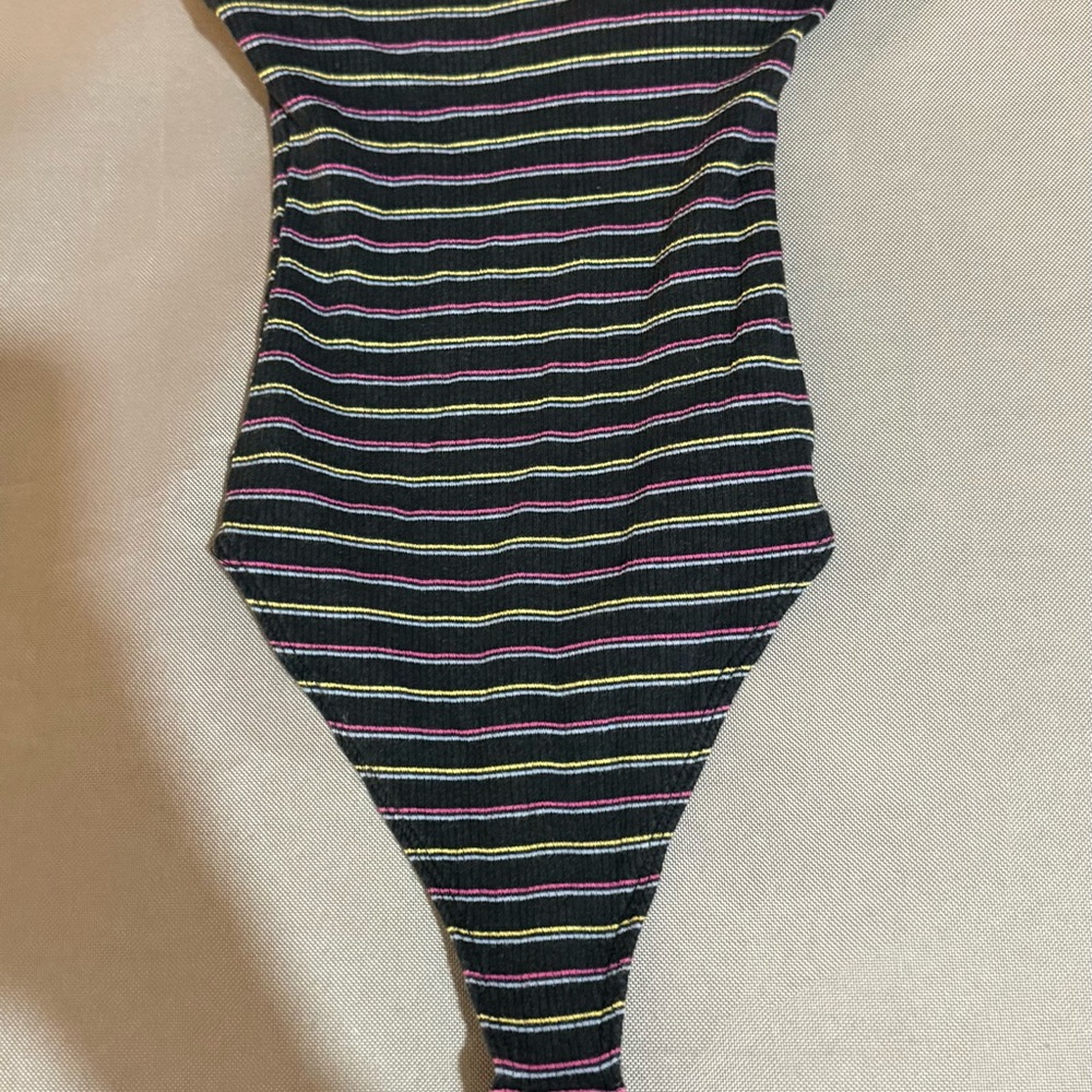 Urban Outfitters Black and Pink Bodysuit